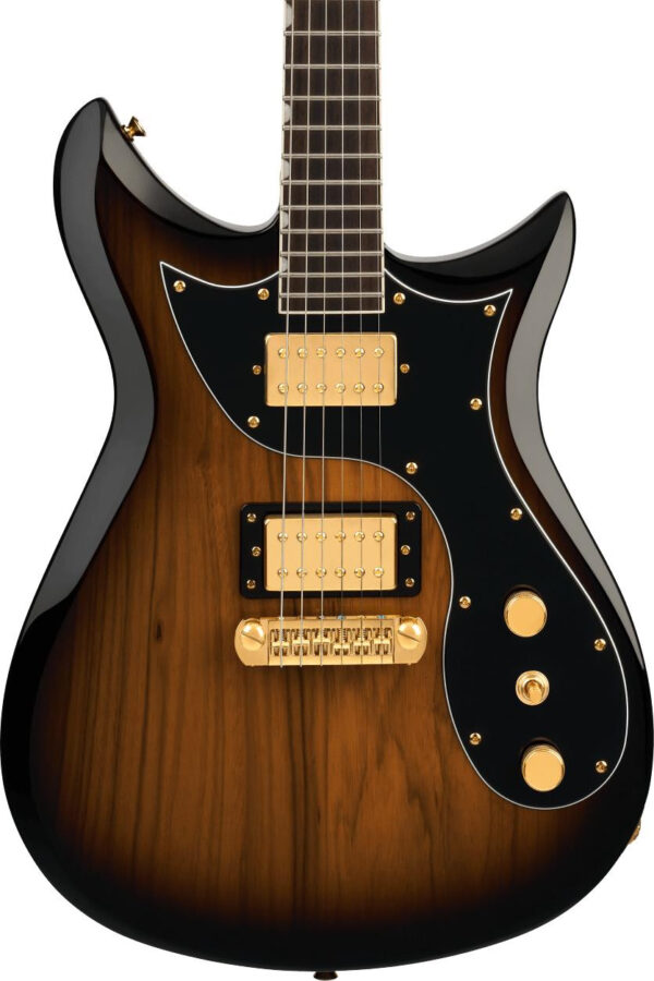 Gretsch Limited Edition Electromatic Black Limba CVT Electric Guitar in Sunburst - Image 1