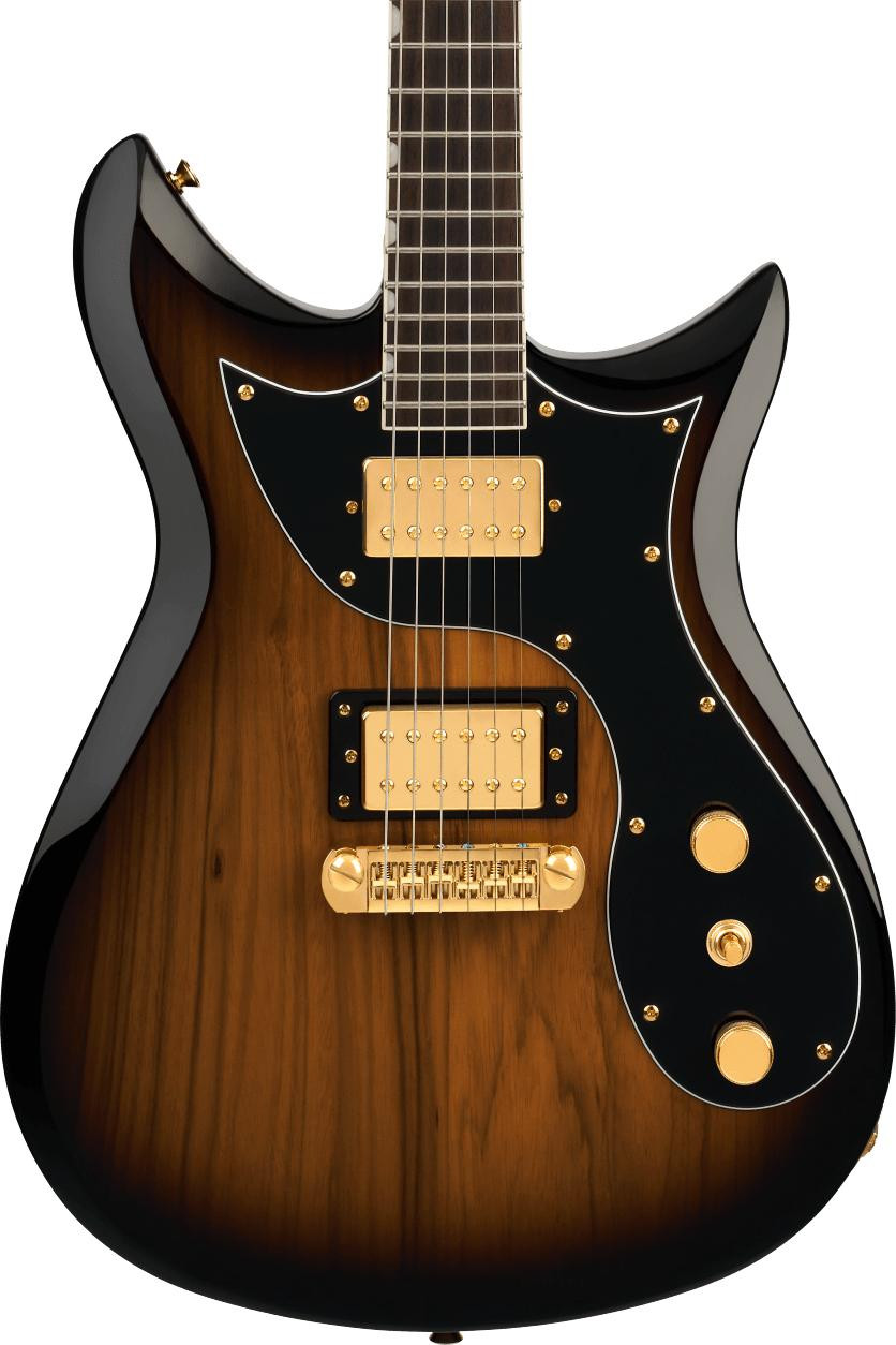 Gretsch Limited Edition Electromatic Black Limba CVT Electric Guitar in Sunburst - Image 1
