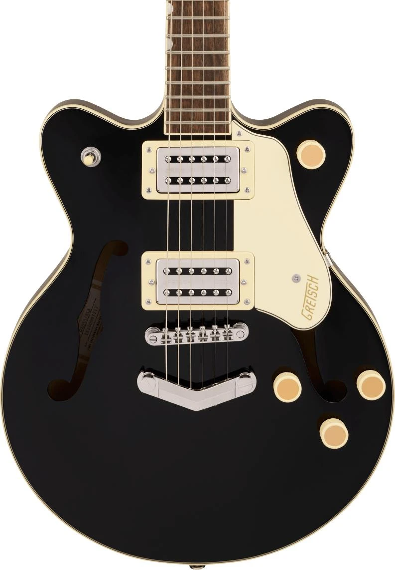 Gretsch G2655 Streamliner Centre Block Jr Double-Cut Electric Guitar with V-Stoptail in Black - Image 1