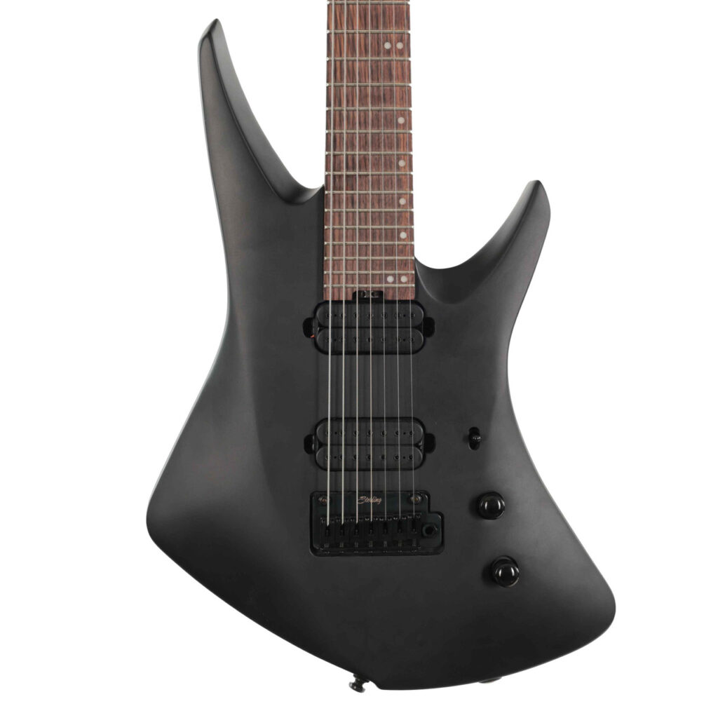 B Stock : Sterling by Music Man Kaizen 7-String Electric Guitar in Stealth Black - 001