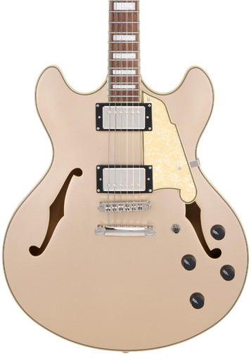 D’Angelico Premier DC XT Semi-Hollow Electric Guitar in Satin Gold - Image 2