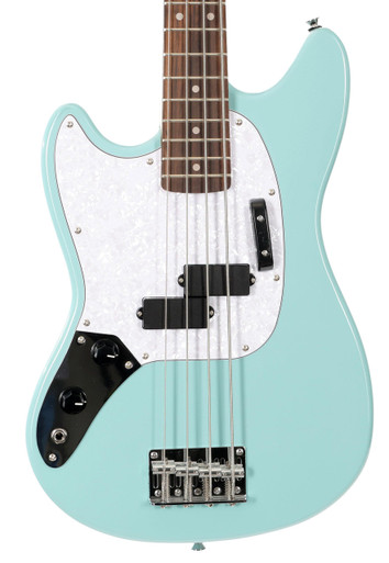 Eastcoast Left Handed MSB Short Scale Bass Guitar in Daphne Blue - Image 2