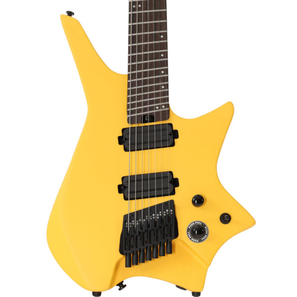 B Stock : HILS NEXT HZ7 Multi-Scale 7-String Headless Electric Guitar in Satin Honey Yellow - 004 - Image 1
