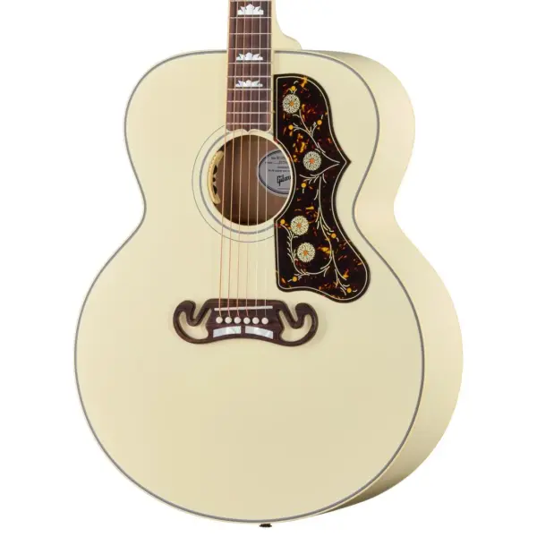 Gibson SJ-200 Standard Electro Acoustic Guitar with Baggs HiFi DNA in Classic White - Image 1