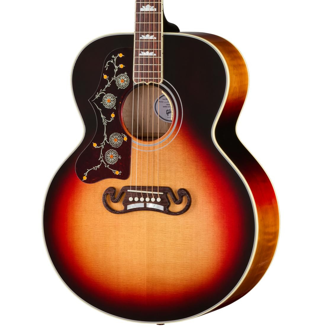 Gibson SJ-200 Standard Left-handed Electro Acoustic Guitar with Baggs HiFi DNA in Tri-Burst - Image 1