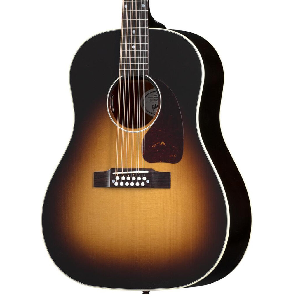 Gibson J-45 Standard 12-String Electro Acoustic Guitar with Baggs HiFi DNA in Vintage Sunburst