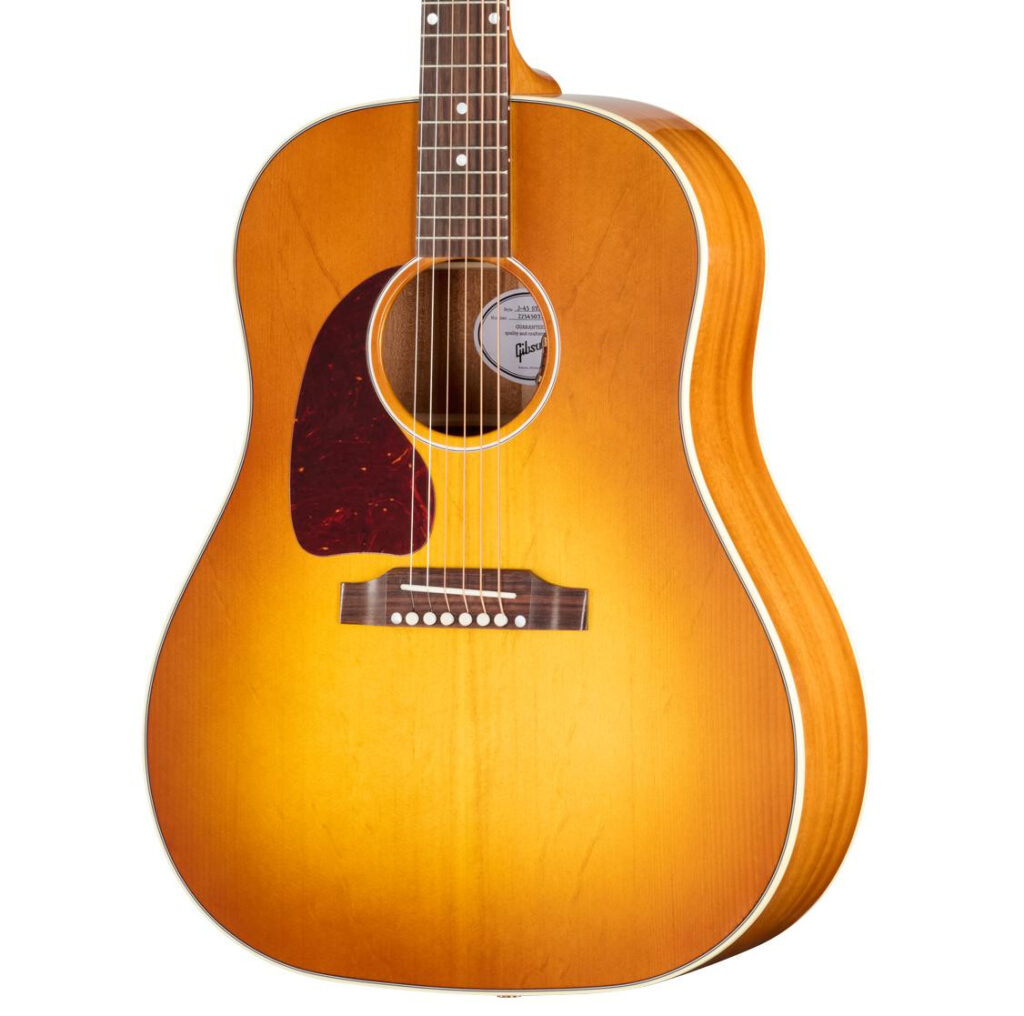 Gibson J-45 Standard Left-handed Electro Acoustic Guitar with Baggs HiFi DNA in Heritage Cherry Sunburst