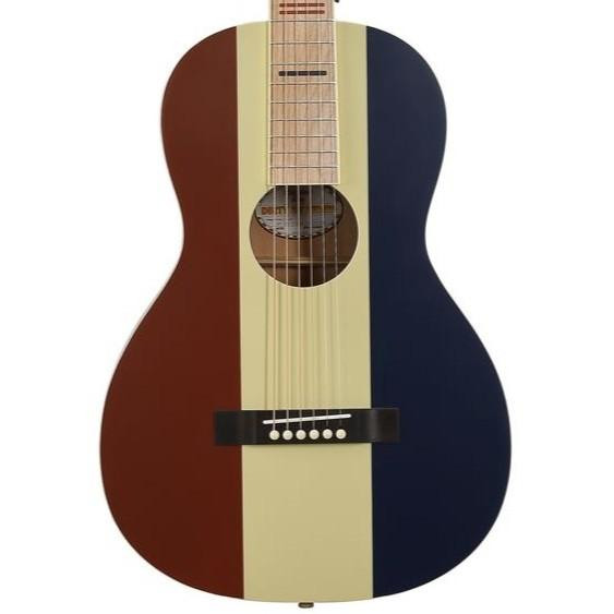 Recording King Dirty 30's Single 0, Series 7 Parlor Guitar in Red, White & Blue - Image 1