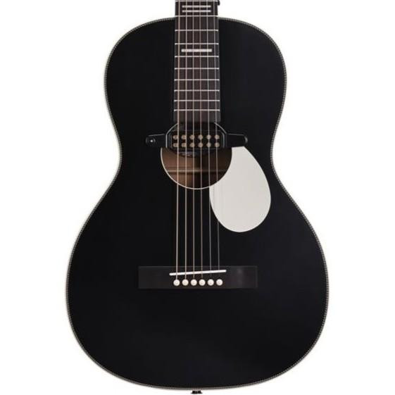 Recording King Dirty 30's Single 0, Series 7 Accoustic-Electric Parlor Guitar In Black