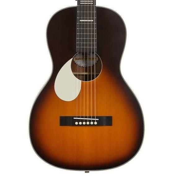Recording King Dirty 30s Single 0 Parlour Left Handed Acoustic Guitar in Vintage Burst