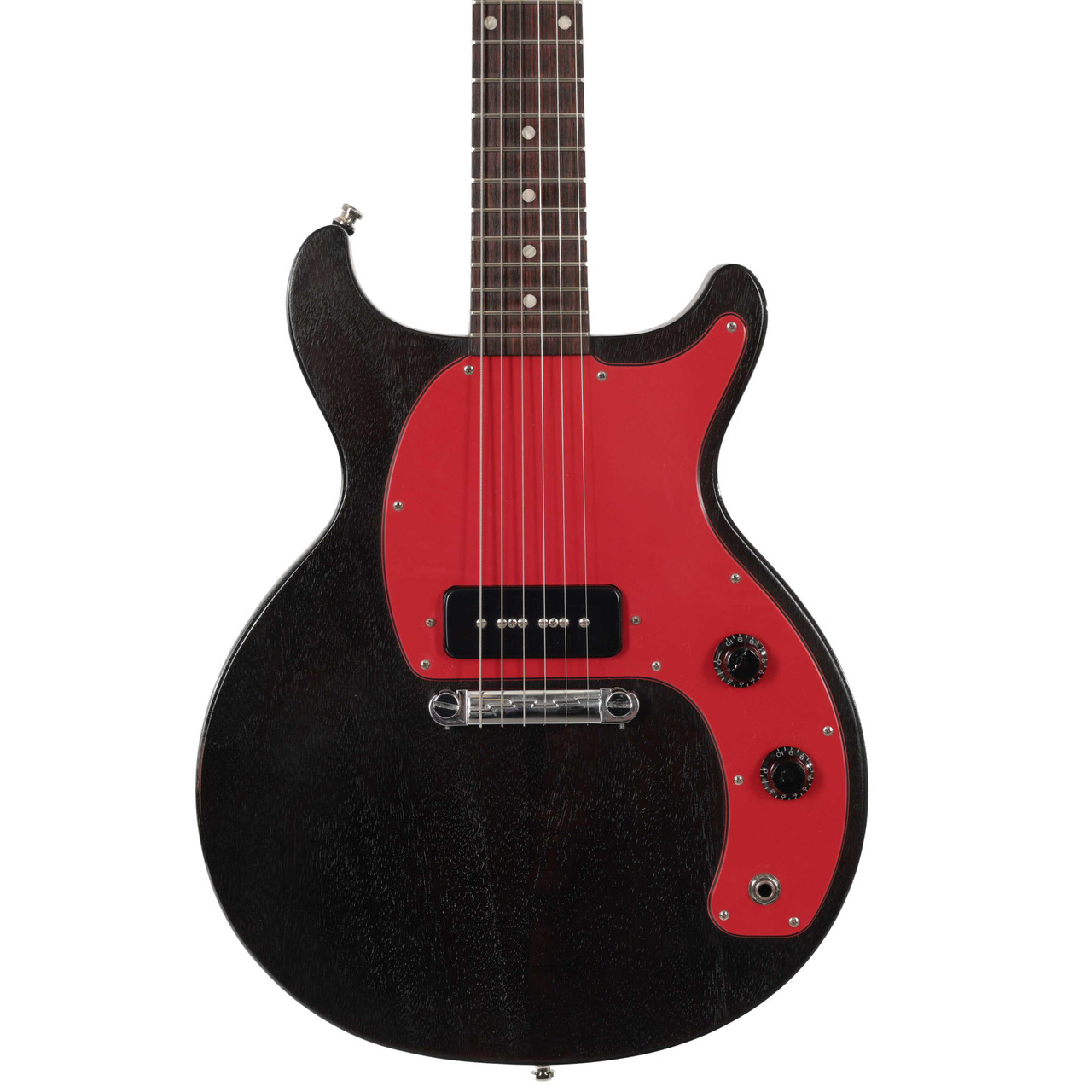 Second Hand Gibson Les Paul Junior DC Electric Guitar In Black #607 - Image 1