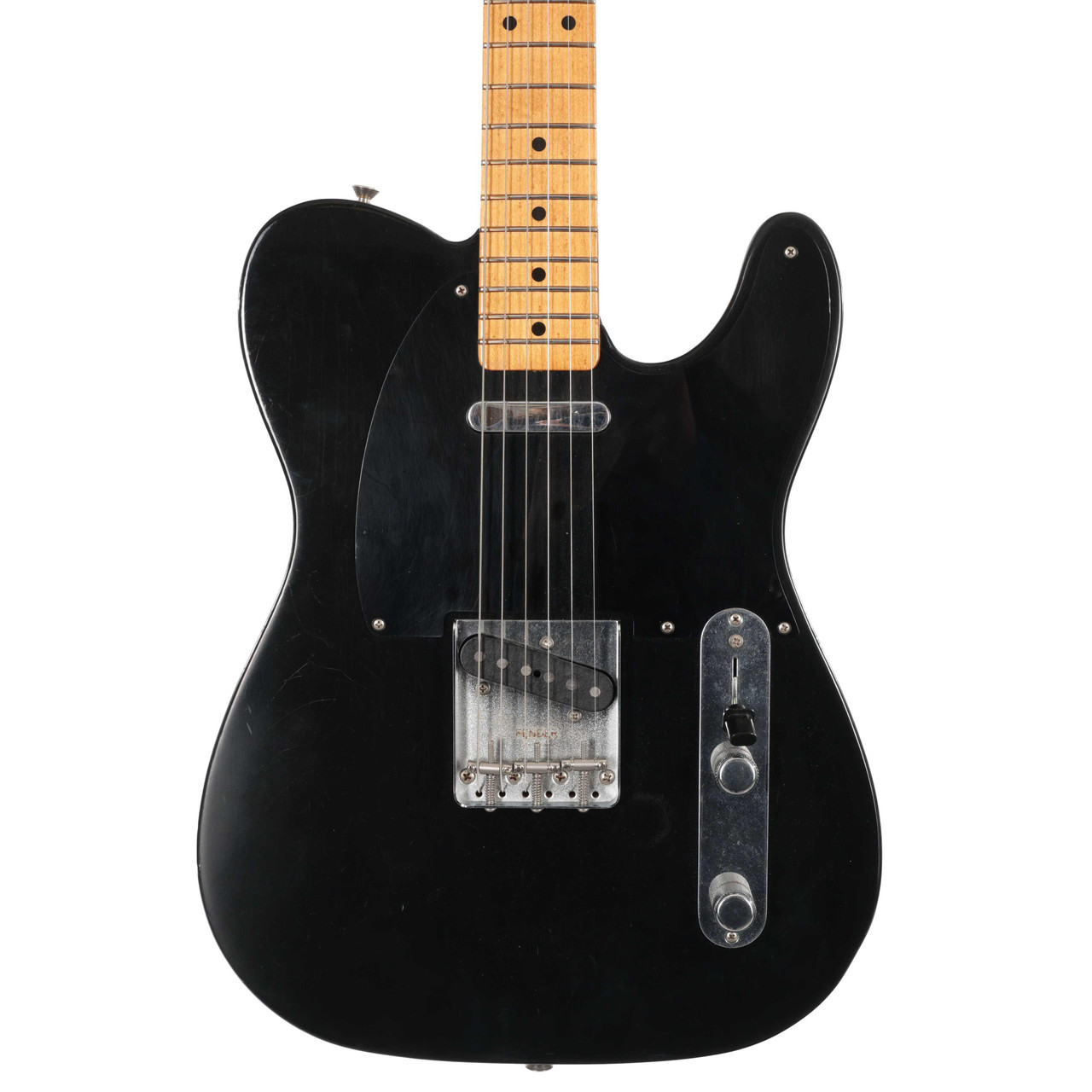 Second Hand Fender FSR Roadworn Double Esquire Electric Guitar In Black #075 - Image 1