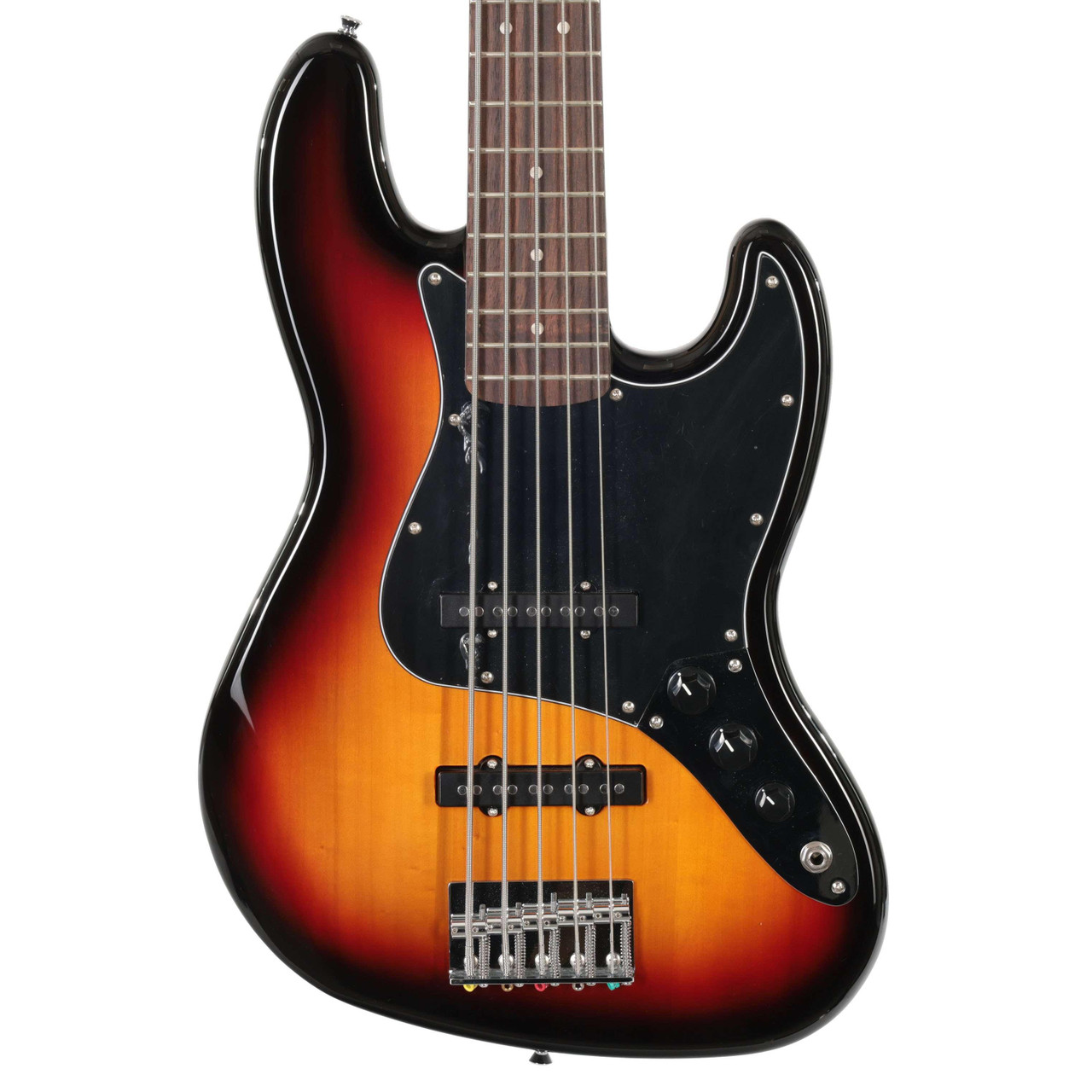 Second Hand Squier Affinity 5 String Jazz Bass Guitar In 3 Tone Sunburst #060 - Image 1