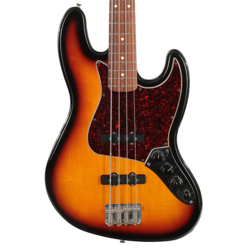 Second Hand 2000-01 Fender Mexican Deluxe Active Jazz Bass In Sunburst #735