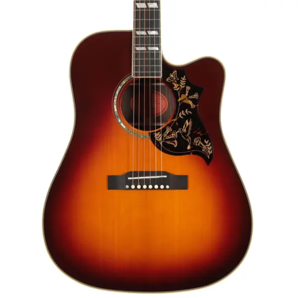 Second Hand Epiphone Inspired By Gibson Custom 1960 Hummingbird Deluxe EC Acoustic Guitar 124 - Image 1