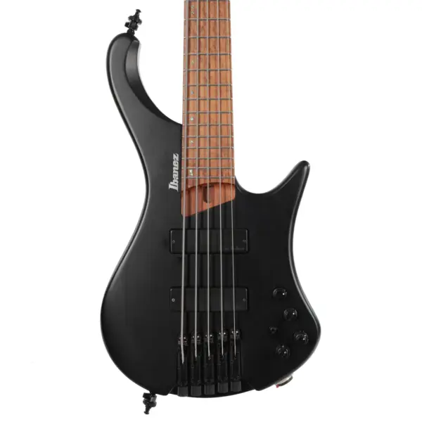 Second Hand Ibanez EHB1005 5-String Headless Bass Guitar In Black Flat #027 - Image 1