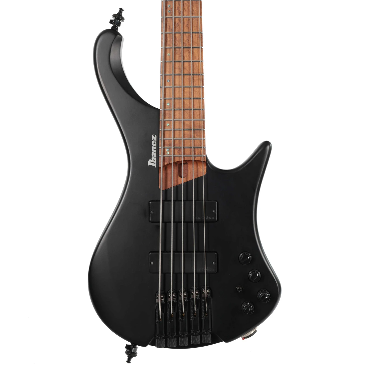 Second Hand Ibanez EHB1005 5-String Headless Bass Guitar In Black Flat #027 - Image 1
