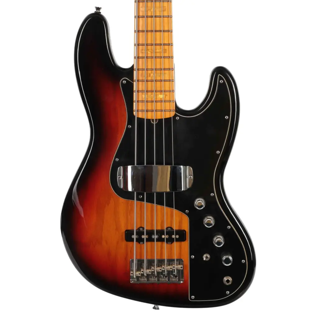 Second Hand Fender USA Marcus Miller Jazz Bass V 3TS With Original Tweed Hardcase #067