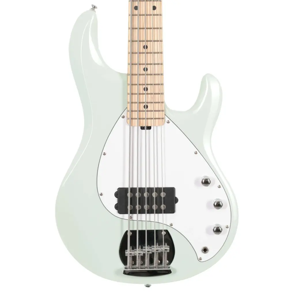 Second Hand Sterling By Music Man Sub Stingray Ray5 Bass Guitar In Surf Green #141
