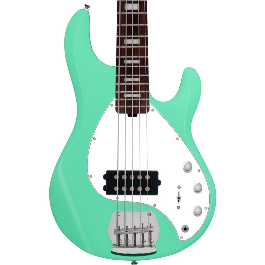 Sterling by Music Man StingRay 5 Plus RAY5X Bass Guitar in Seafoam Green