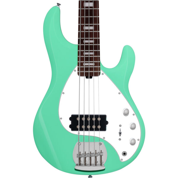 Sterling by Music Man StingRay 5 Plus RAY5X Bass Guitar in Seafoam Green - Image 1
