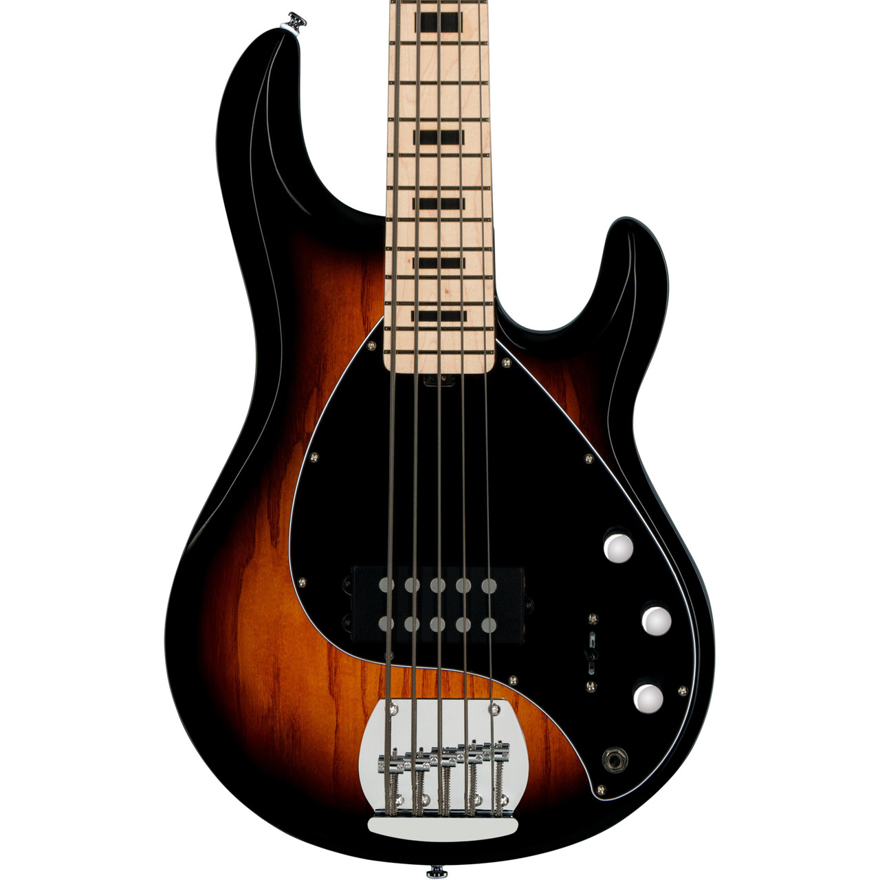 Sterling by Music Man StingRay 5 Plus RAY5X Bass Guitar in Vintage Sunburst - Image 1