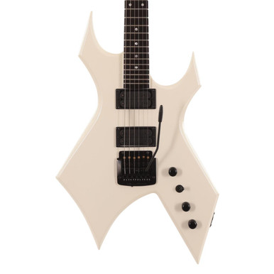 BC Rich Warlock Legacy with Kahler Trem Electric Guitar in Glitter Rock White - Image 2