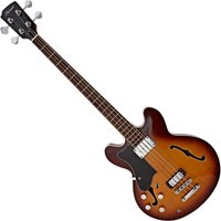 Hartwood Revival Left Handed Bass Guitar Sunburst