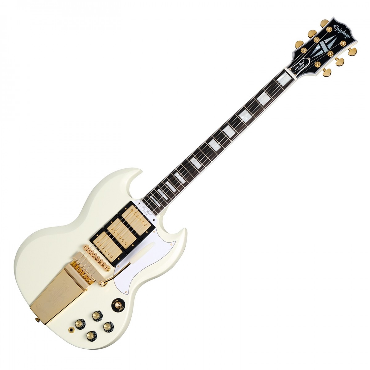 Epiphone 1963 Les Paul SG Custom With Maestro Vibrola Inspired by Gibson Custom Classic White - Image 1
