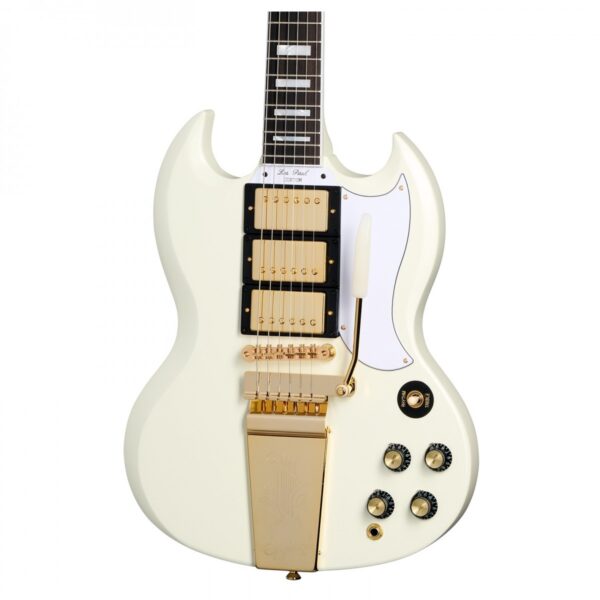 Epiphone 1963 Les Paul SG Custom With Maestro Vibrola Inspired by Gibson Custom Classic White - Image 4