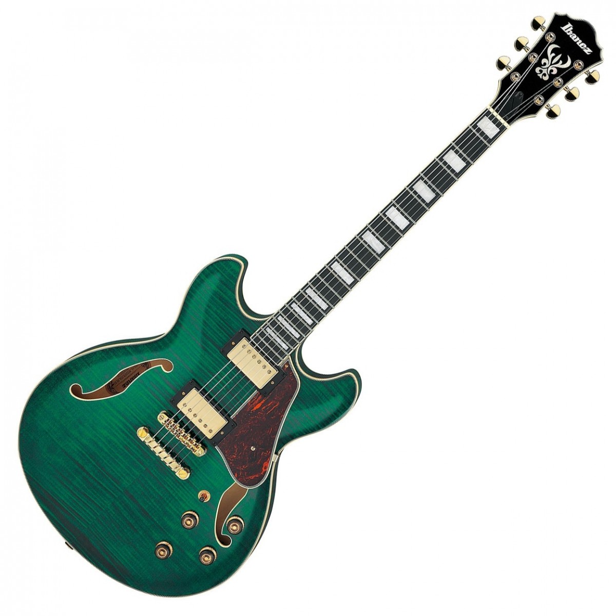 Ibanez AS93FM Transparent Moss Green - Image 1
