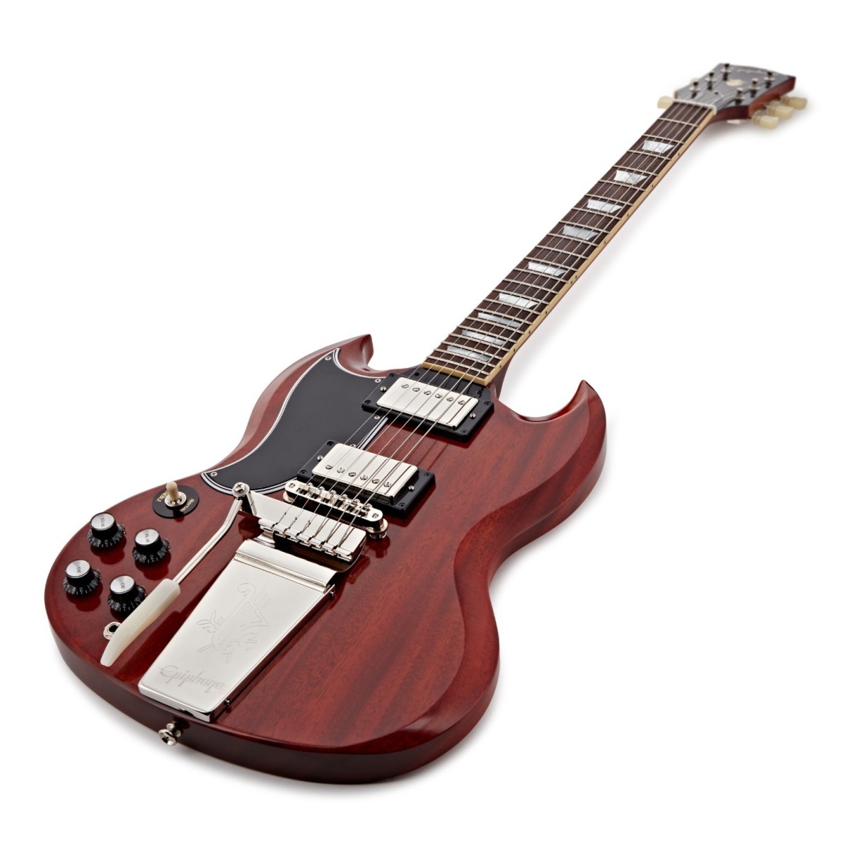 Epiphone 1964 SG Standard Maestro Vibrola Reissue Left Handed Cherry Red - Image 3