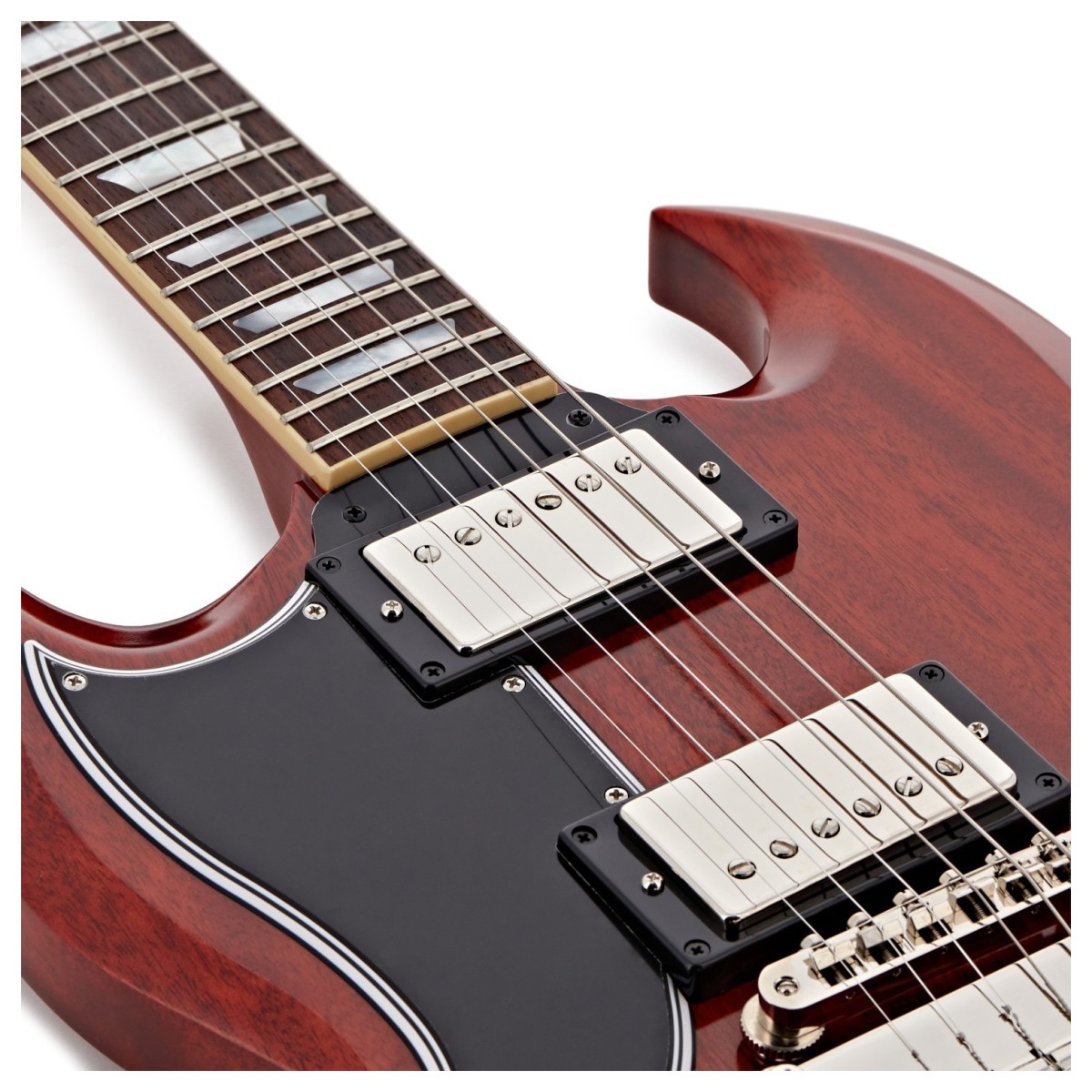 Epiphone 1964 SG Standard Maestro Vibrola Reissue Left Handed Cherry Red - Image 4