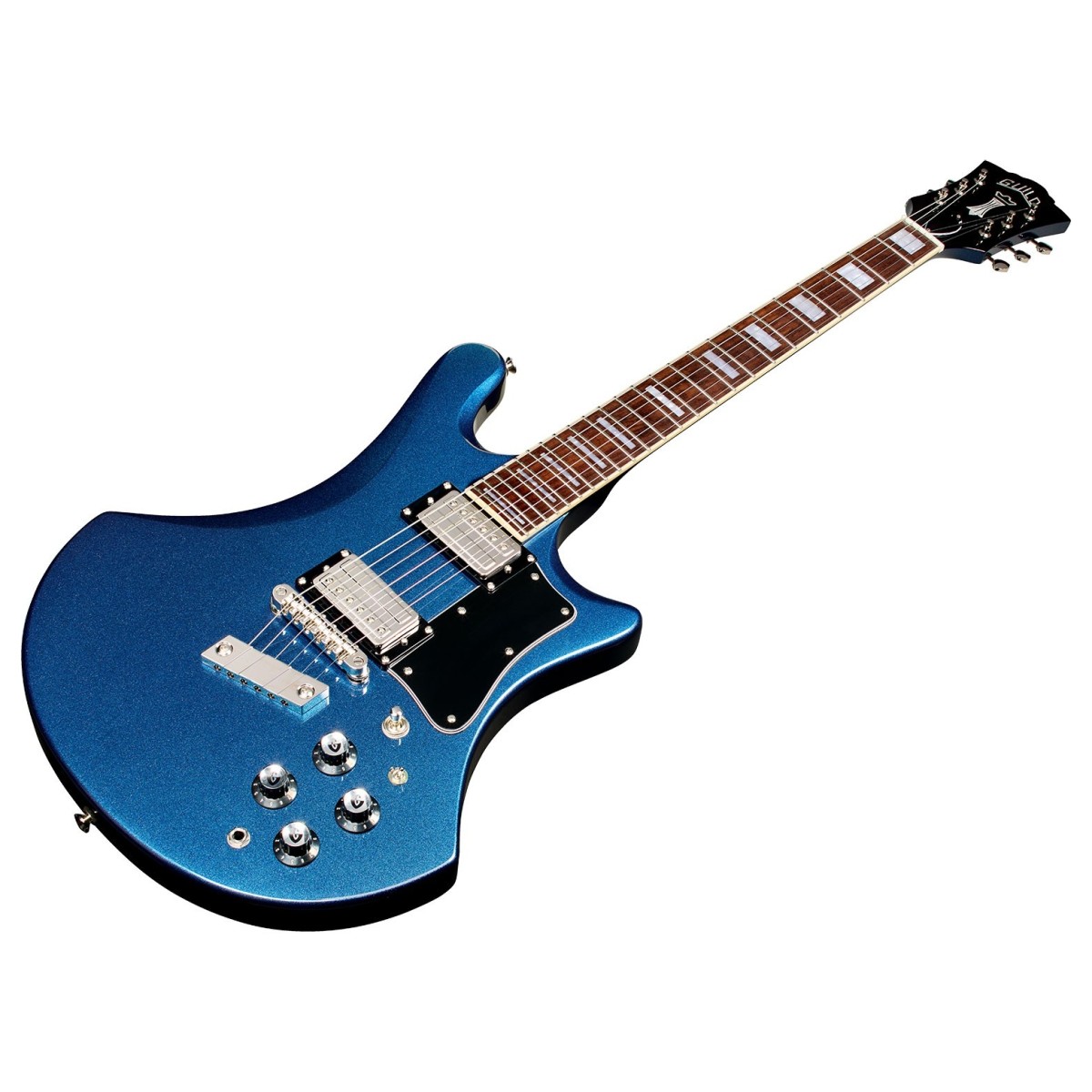 Guild S-300 Deluxe Electric Guitar Neptune Blue Metallic - Image 2