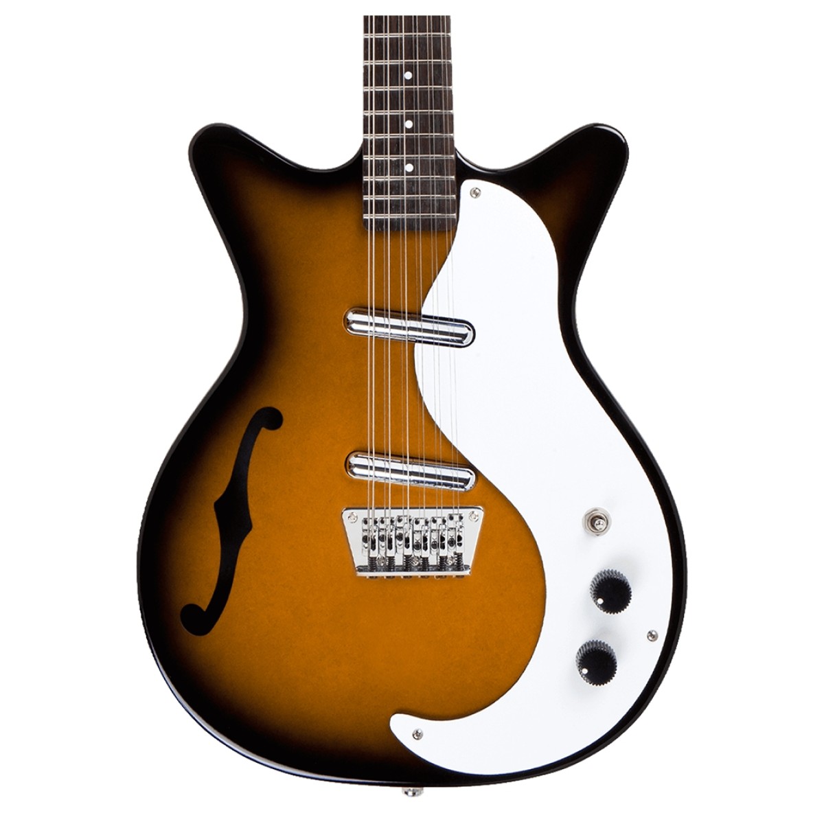 Danelectro 59 12-String GTR F-Hole Tobacco Sunburst - Image 2