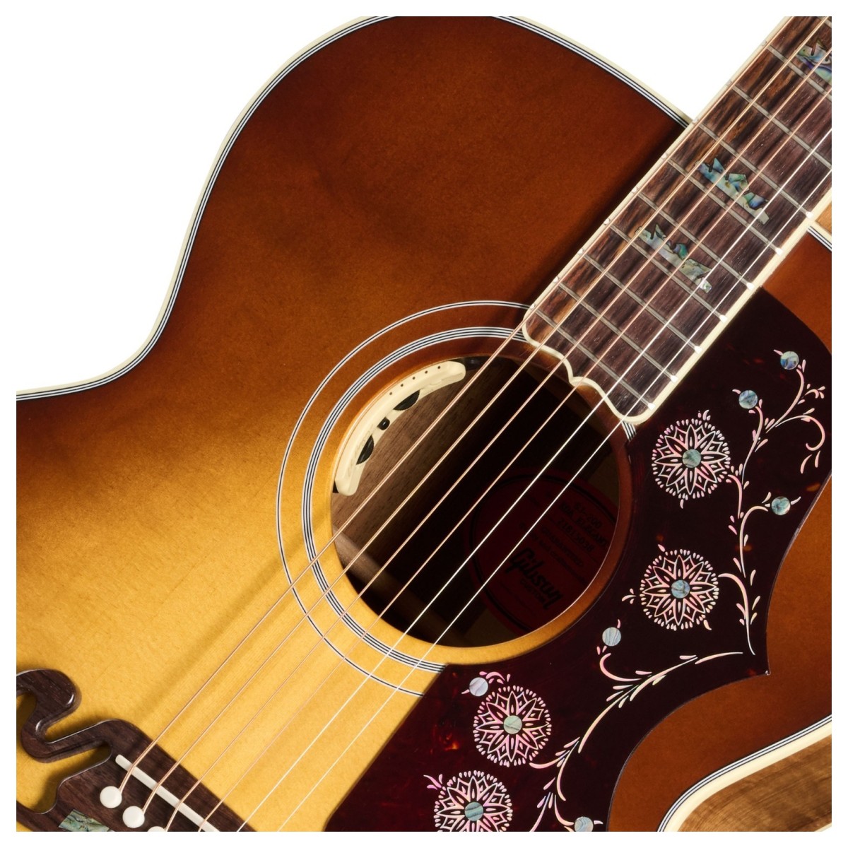 Gibson Custom SJ-200 Elegant Koa Honey Burst - Image 4