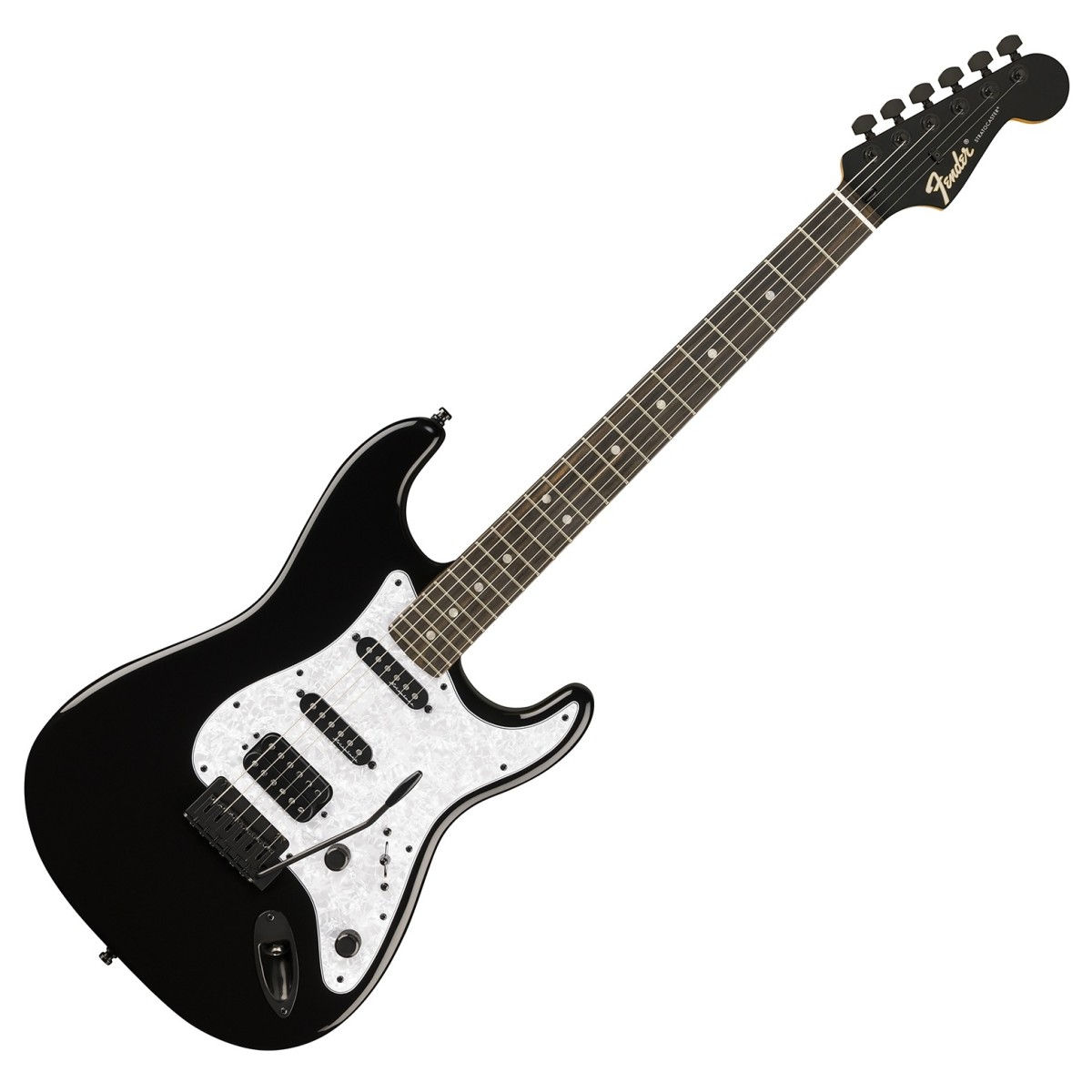 Fender Limited Edition Player Fusion Stratocaster HSS Ebony Fingerboard Black - Image 1