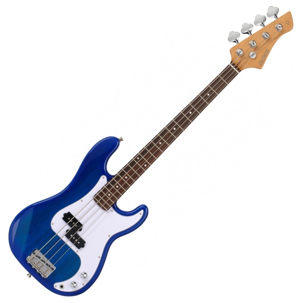 Tanglewood Northstar Pro NL6PBL Electric Bass Guitar Thru Blue