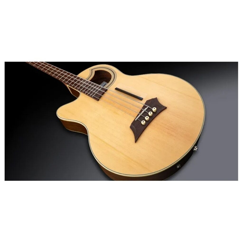 Warwick RockBass Alien Deluxe Hybrid Thinline Left Handed Acoustic Bass Natural