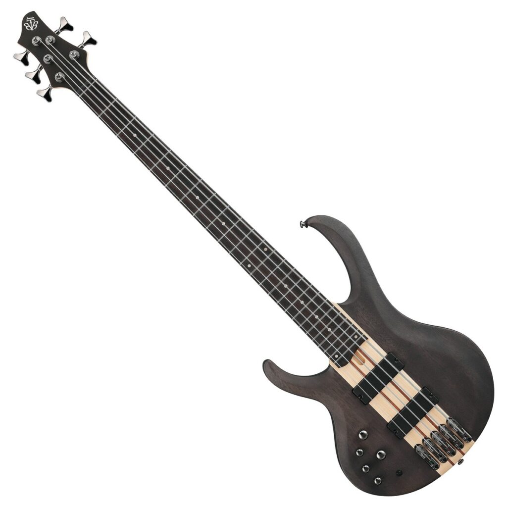 Ibanez BTB605L BTB 5 String Left Handed Trans Gray flat
