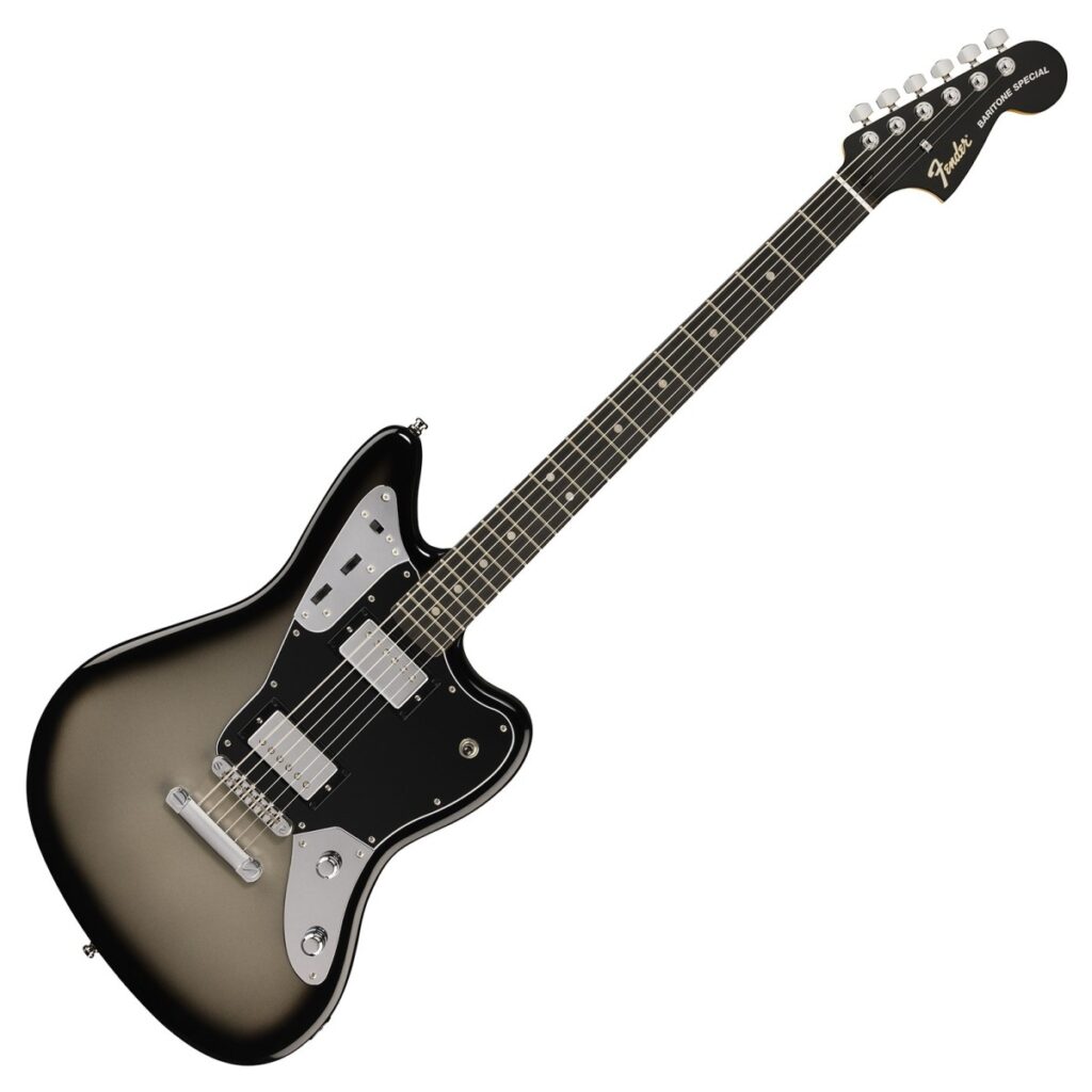 Fender Limited Edition Player Fusion Jaguar Baritone Ebony Fingerboard Silverburst