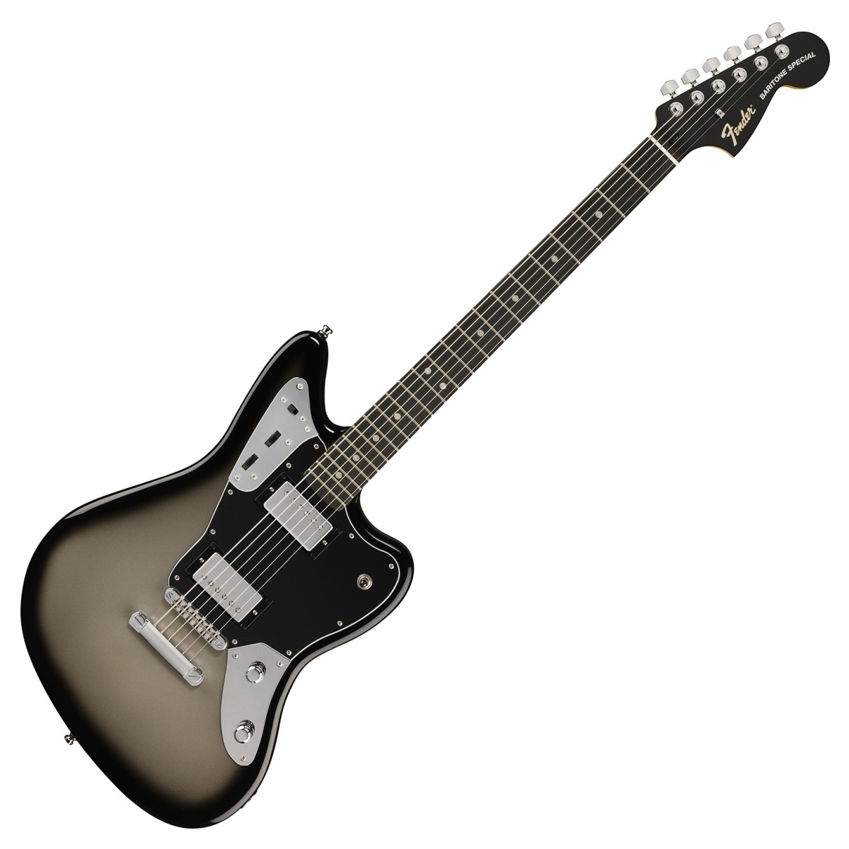 Fender Limited Edition Player Fusion Jaguar Baritone Ebony Fingerboard Silverburst - Image 1