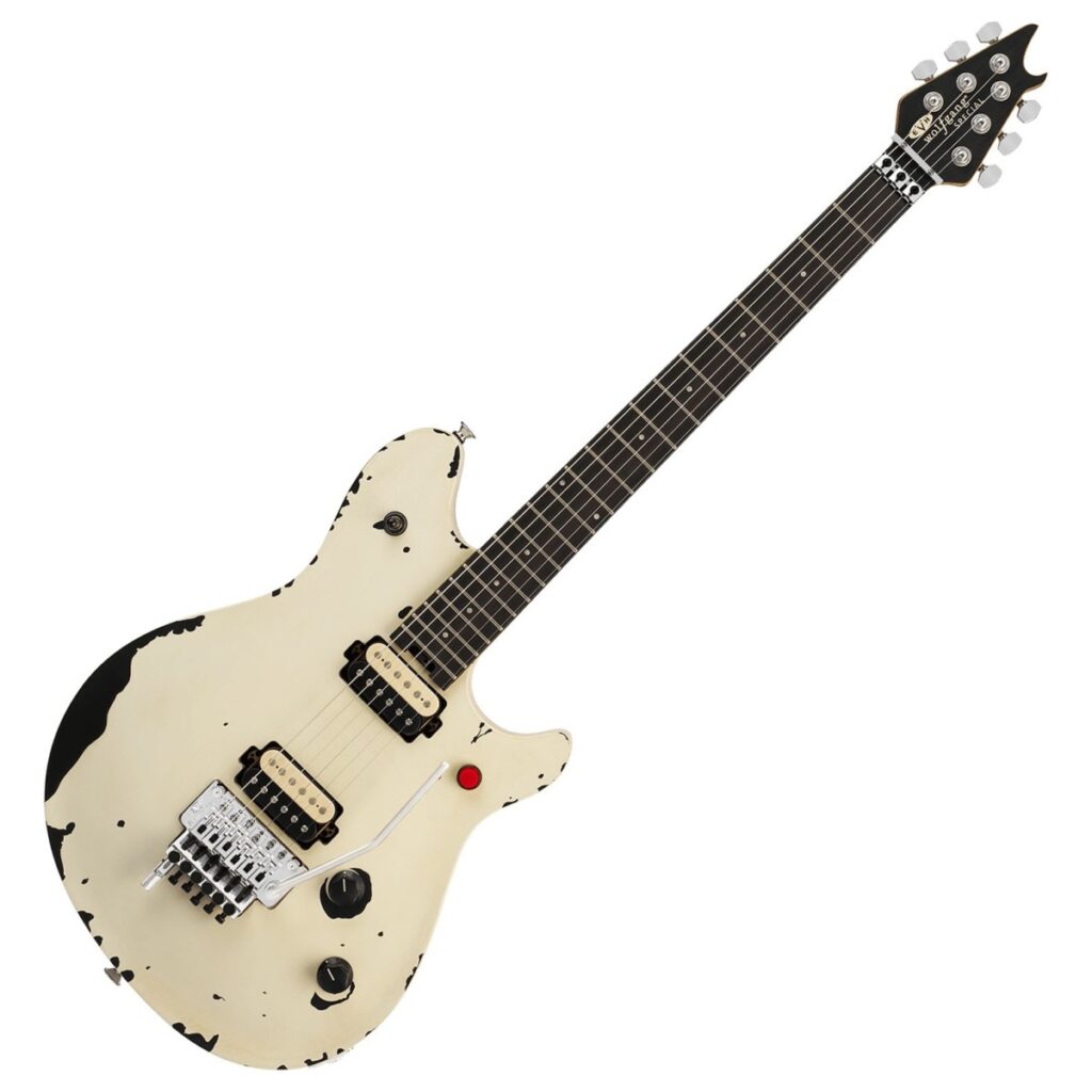 EVH Limited Edition Wolfgang Special Striped Series Ebony Fingerboard Distressed Ivory