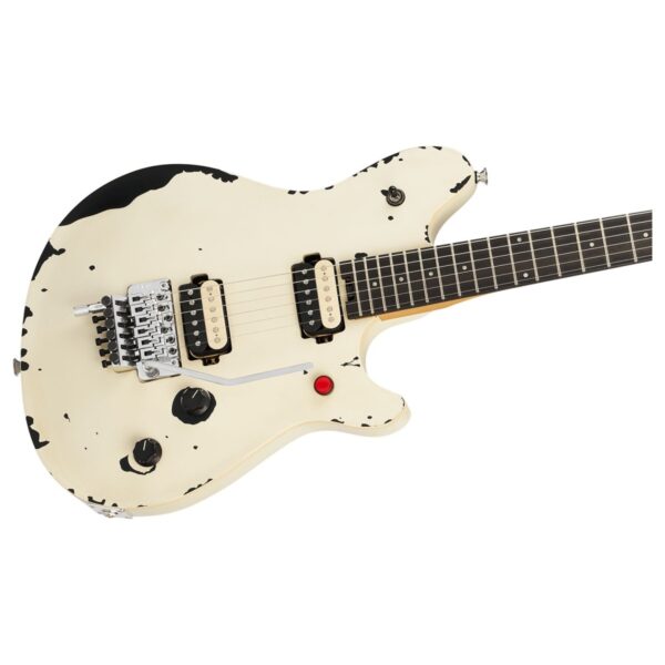 EVH Limited Edition Wolfgang Special Striped Series Ebony Fingerboard Distressed Ivory - Image 2