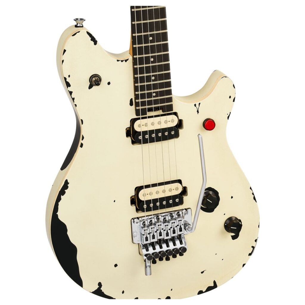 EVH Limited Edition Wolfgang Special Striped Series Ebony Fingerboard Distressed Ivory