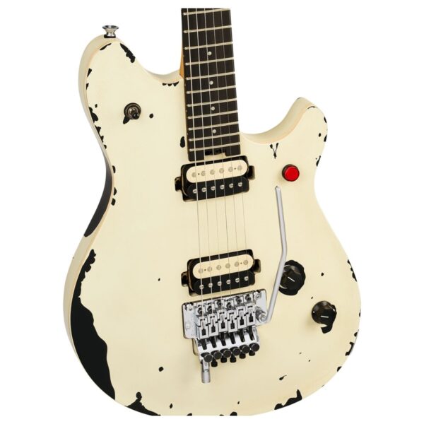 EVH Limited Edition Wolfgang Special Striped Series Ebony Fingerboard Distressed Ivory - Image 3