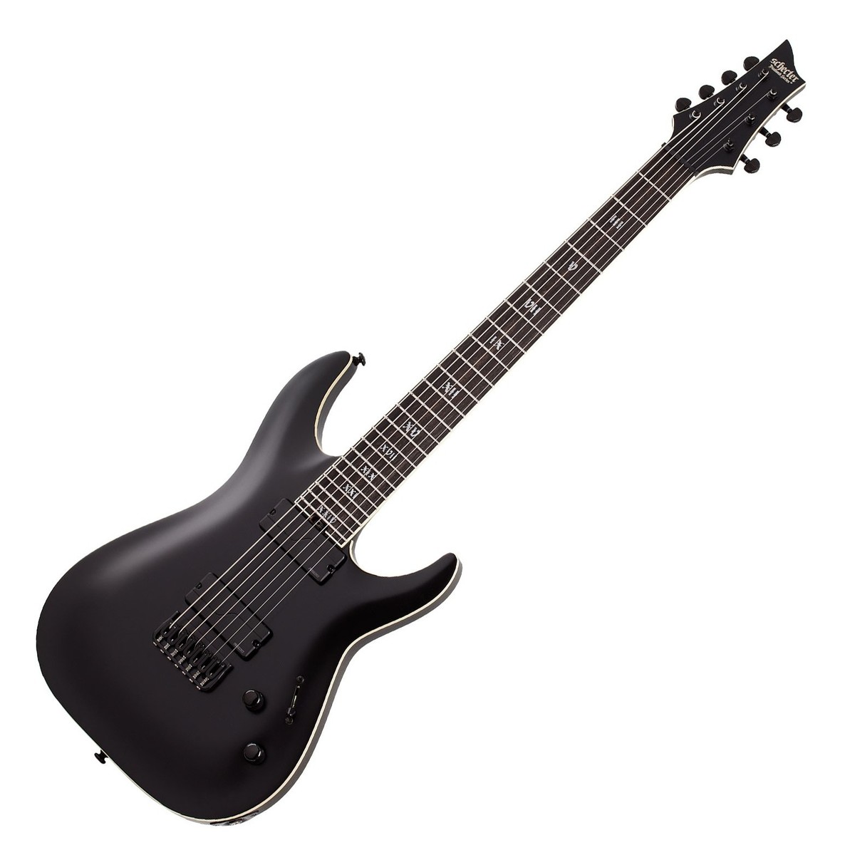 Schecter C-7 SLS Evil Twin 7 String Satin Black - Image 1