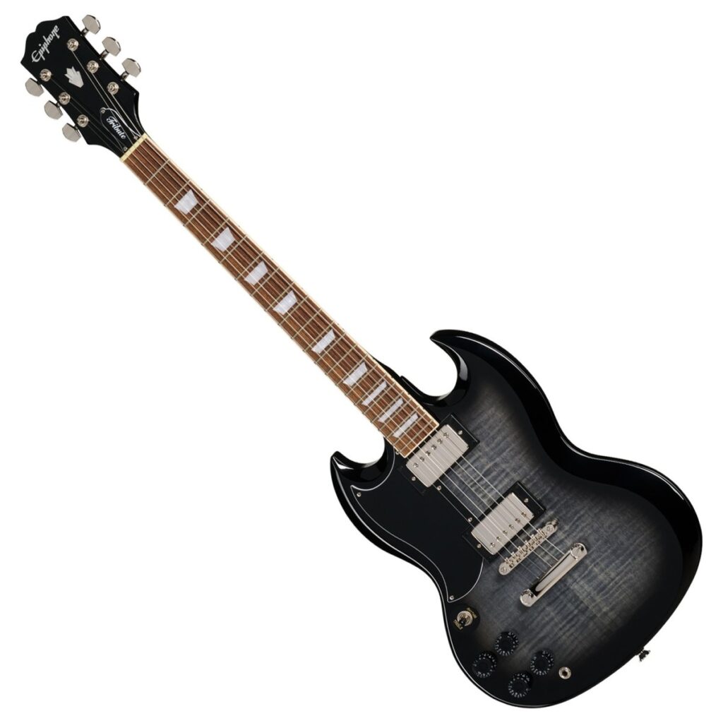 Epiphone SG Tribute Plus Left Handed Ebony Burst