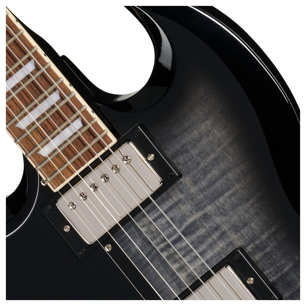Epiphone SG Tribute Plus Left Handed Ebony Burst - Image 4