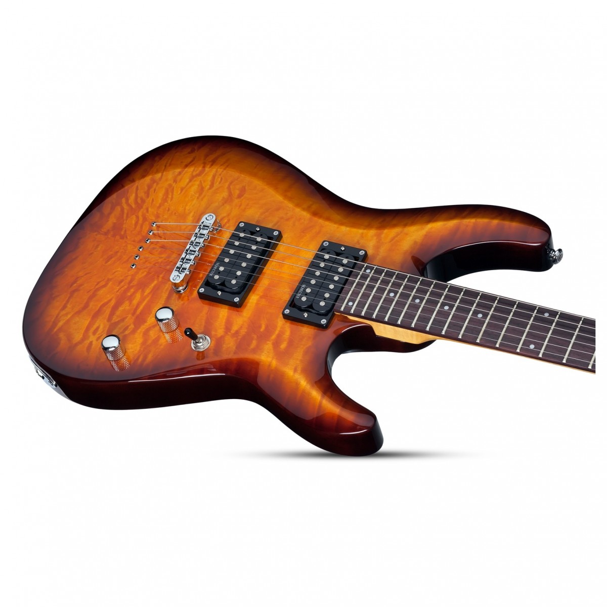 Schecter C-6 Plus Electric Guitar Vintage Sunburst - Image 3